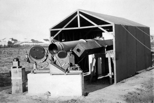 Instruments used in the 1919 observations to test Einstein's predictions about warped spacetime. Credit: Getty Images